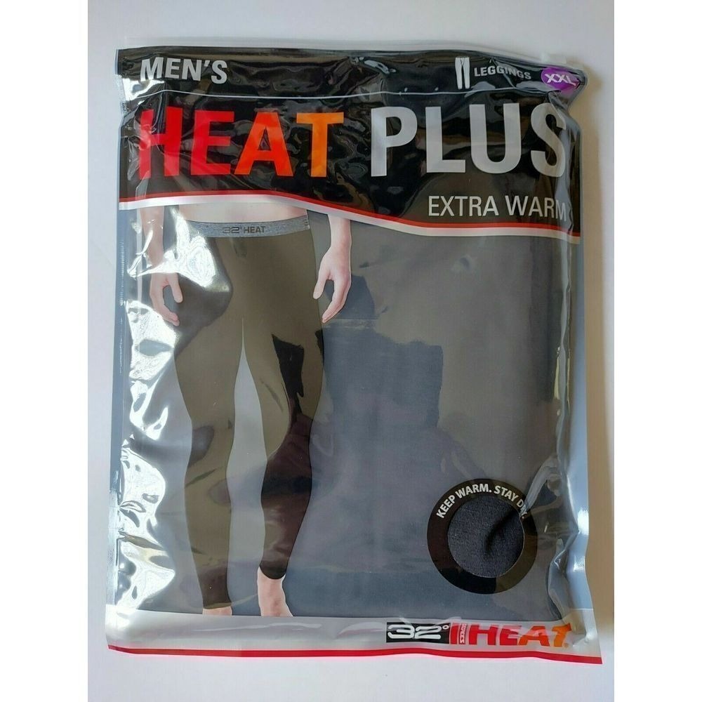 32 Degrees Base Layer Leggings Mens 2XL Black Pants Performance‎ Warm Dry NEW